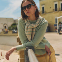 Cashmere Striped Crewneck