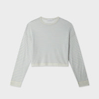 Superfine Cashmere Striped Sweatshirt