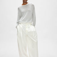 Superfine Cashmere Striped Sweatshirt