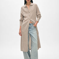 Cashmere Collared Duster Cardigan