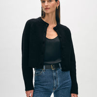 Merino Cashmere Bouclé Cardigan