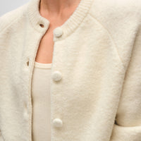 Merino Cashmere Bouclé Cardigan