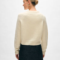Merino Cashmere Bouclé Cardigan