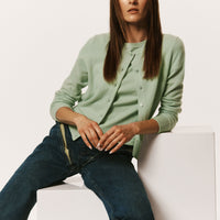 Cashmere Crewneck Cardigan