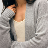 Cashmere Open Front Cardigan