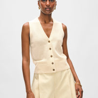 Cashmere Button Vest