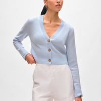 Cashmere Button Cardigan