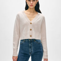 Cashmere Button Cardigan