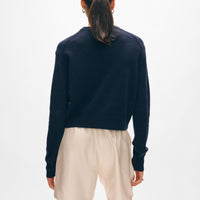 Cashmere Sardine Embroidered Crewneck