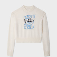 Cashmere Sardine Embroidered Crewneck