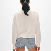 Cashmere Sardine Embroidered Crewneck