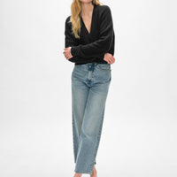 Linen Blend Ribbed Cardigan