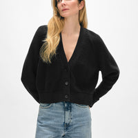 Linen Blend Ribbed Cardigan