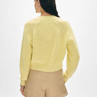 Linen Blend Ribbed Cardigan