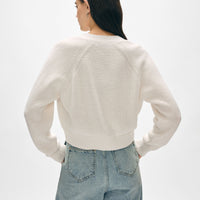 Linen Blend Ribbed Cardigan