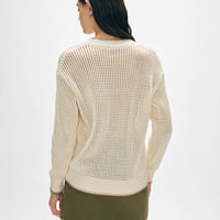 Cotton Blanket Trim Cardigan