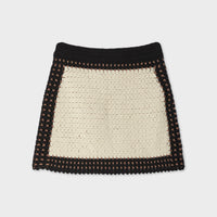 Hand-Crochet Cotton Mini Skirt