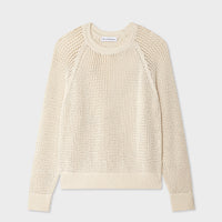 Fine Cotton Bouclé Mesh Sweatshirt