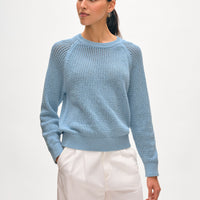 Fine Cotton Bouclé Mesh Sweatshirt