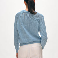 Fine Cotton Bouclé Mesh Sweatshirt