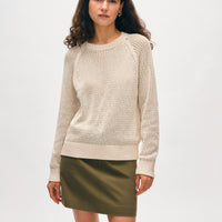 Fine Cotton Bouclé Mesh Sweatshirt