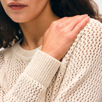 Fine Cotton Bouclé Mesh Sweatshirt