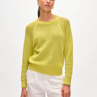Fine Cotton Bouclé Mesh Sweatshirt