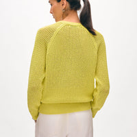 Fine Cotton Bouclé Mesh Sweatshirt