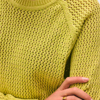 Fine Cotton Bouclé Mesh Sweatshirt