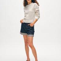 Cashmere Cable Crewneck