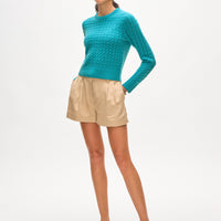 Cashmere Cable Crewneck