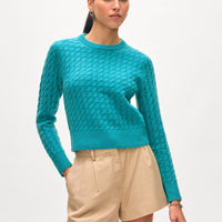 Cashmere Cable Crewneck