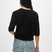 Cashmere Short Sleeve Cardigan