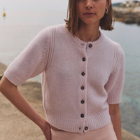 Cashmere Short Sleeve Cardigan