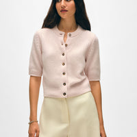 Cashmere Short Sleeve Cardigan