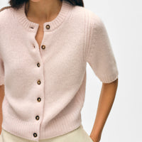 Cashmere Short Sleeve Cardigan