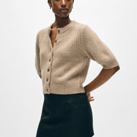 Cashmere Short Sleeve Cardigan