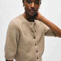 Cashmere Short Sleeve Cardigan