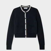 Lofty Cotton Crochet Trim Cardigan