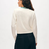 Lofty Cotton Crochet Trim Cardigan