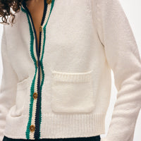 Lofty Cotton Crochet Trim Cardigan