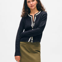 Lofty Cotton Crochet Trim Cardigan