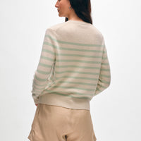 Cashmere Striped Crewneck