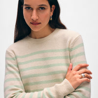 Cashmere Striped Crewneck