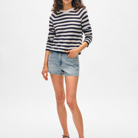 Cashmere Striped Sweatshirt