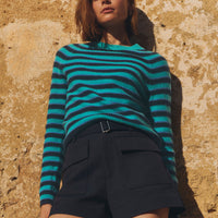 Cashmere Striped Sweatshirt