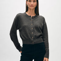 Cashmere Gold Button Cardigan