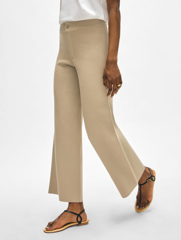 Superfine Organic Cotton Wide Leg Pant