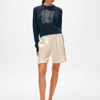 Cashmere Sardine Embroidered Crewneck