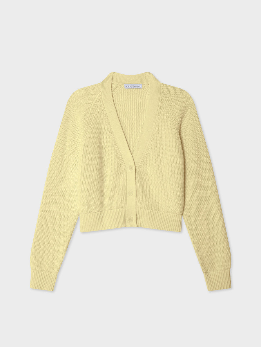 Linen Blend Ribbed Cardigan